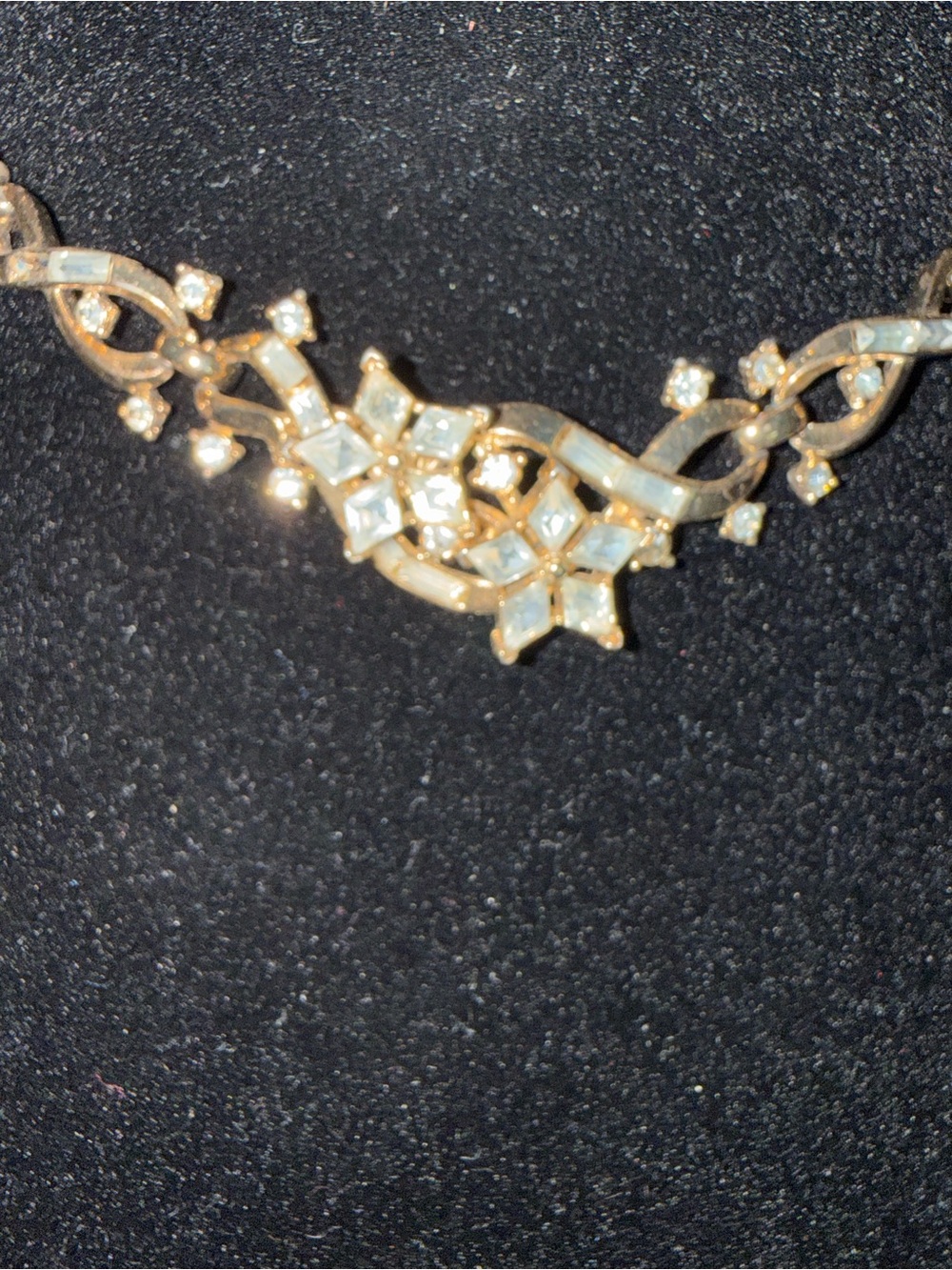 Trifari PAT. PEND. Rhinestone Floral Necklace - Picture 4 of 6